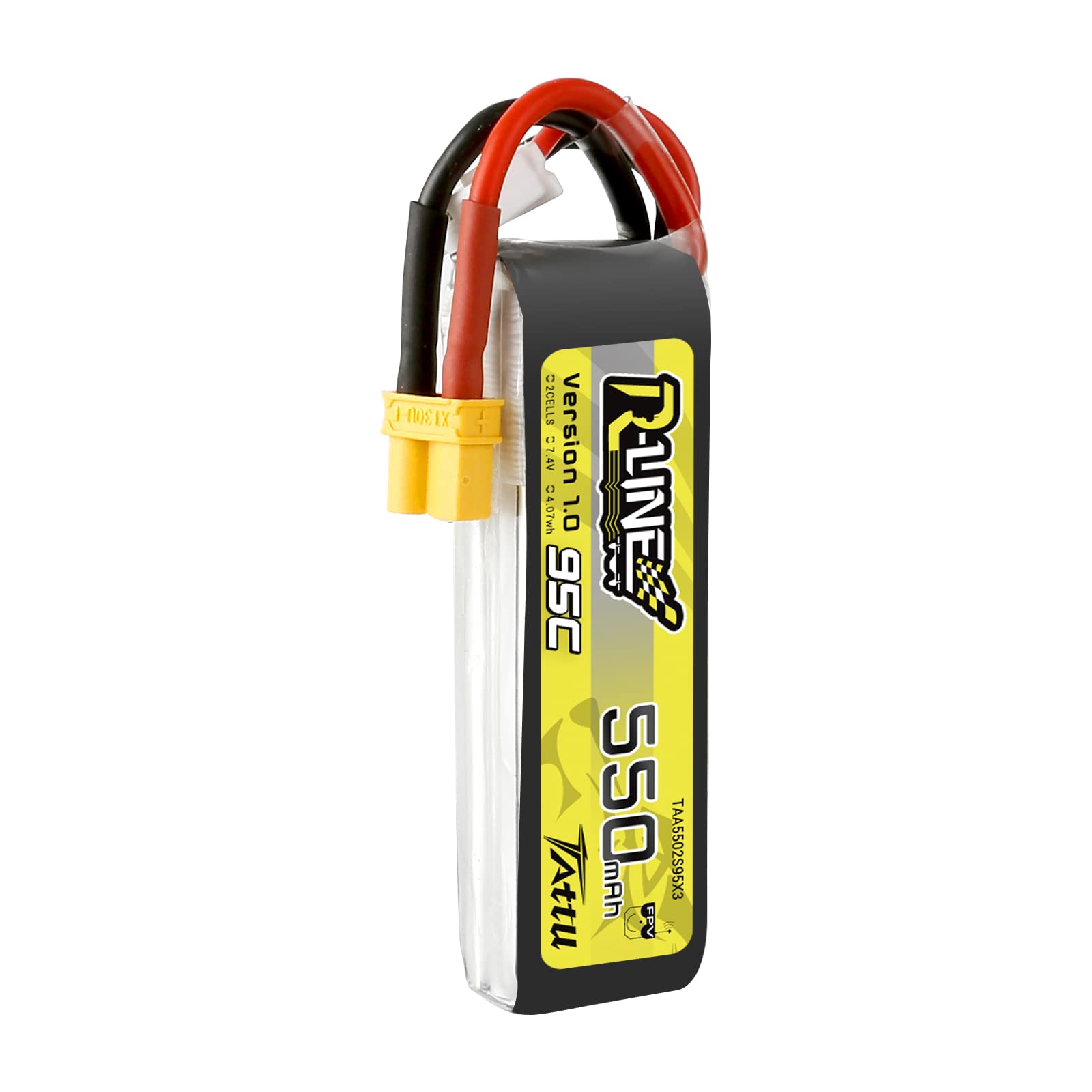 Amazon.com: TATTU R-Line 550mAh 7.4V 95C 2S Lipo Battery